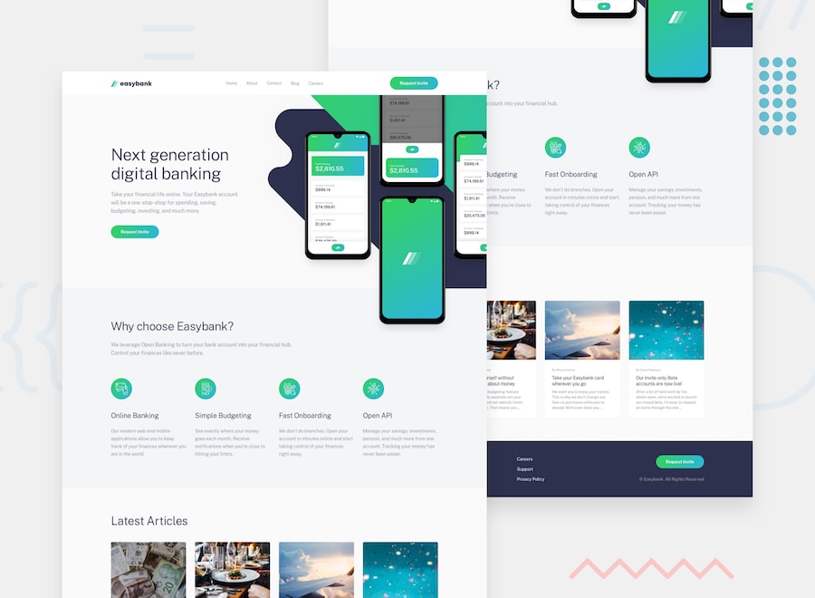 Easybank Landing Page Website Image